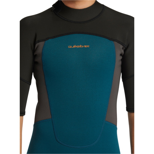 2026 Quiksilver Junior Prologue 2/2mm Rückenreißverschluss Shorty Neoprenanzug EQBW503026 - Green